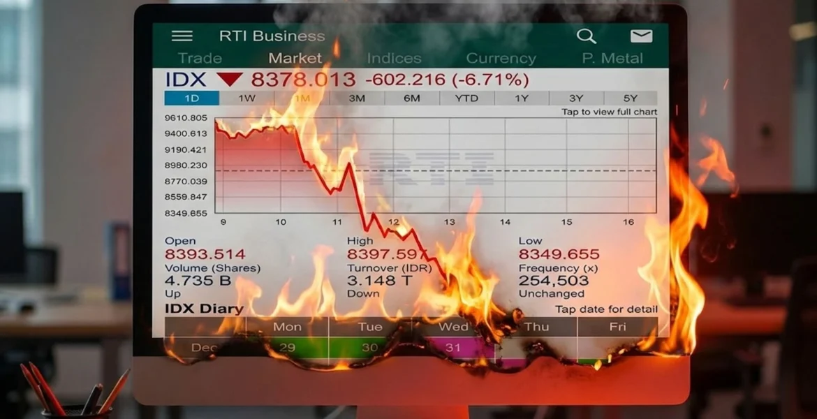 IHSG Anjlok Usai Moody’s Ubah Outlook Kredit RI Jadi Negatif