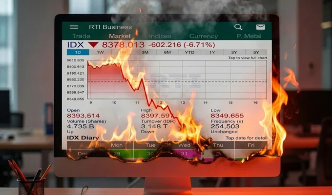 IHSG Jatuh 3% Saat Kekhawatiran Defisit APBN Meningkat
