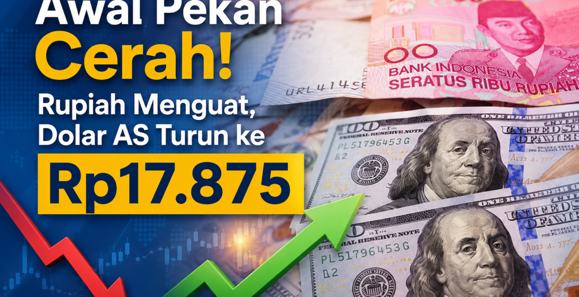 Awal Pekan Cerah! Rupiah Menguat, Dolar AS Turun ke Rp17.875