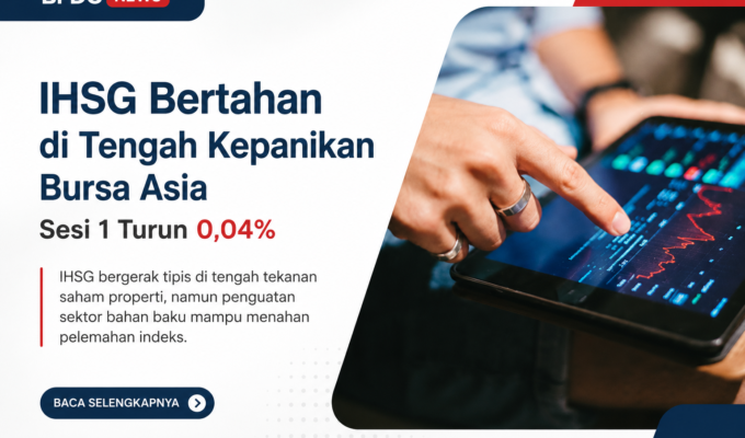 Bursa Asia Lagi Panik, IHSG Tetap Bertahan dan Cuma Turun Tipis 0,04%