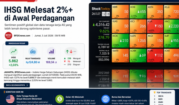 Breaking! IHSG Langsung Ngacir, Dibuka Melesat Lebih dari 2%