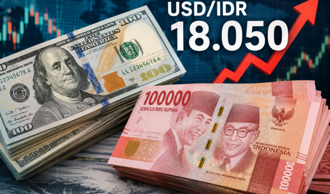 Breaking! Dolar AS Resmi Tembus Rp18.050, Rupiah Makin Tertekan